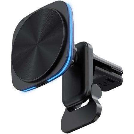 Biltelefonhållare – 15W Magnetisk Trådlös Laddare för 12-15 Serien, Pålitlig och Effektiv Trådlös Laddningshållare (Svart med B