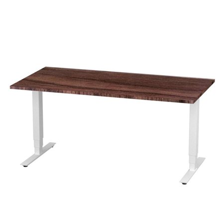 DENORD DESIGN Bord höj/sänk Pro 1600x800 valnöt/vit - Lyreco - Kontorsmöbler och inredning - Bord och hurtsar - Skrivbord - Höj/sänkbar