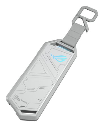 ASUS ROG Strix Arion White M.2 NVMe SSD Enclosure USB3.2 GEN2 Type-C 10Gbps Aura Sync RGB Dual USB-C to C Cable Thermal Pads