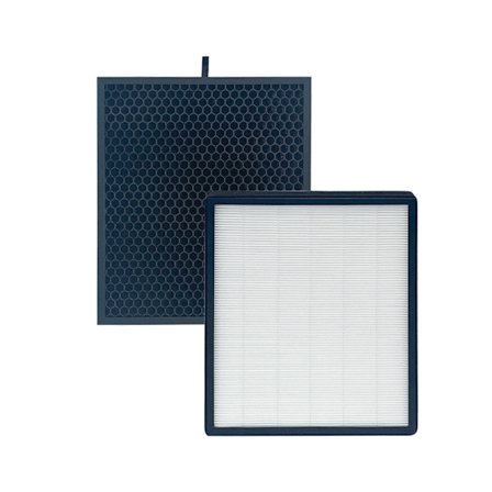 2-pak Erstatningsfilter Kompatibelt med LEVOIT LV-PUR131-RF Luftrenser, HEPA & Aktivt Kulfilter