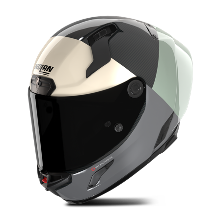 Kask Integralny Nolan X-804 RS Blocco Zielony Szary/Szary Lava/Kość Słoniowa Błyszczący M