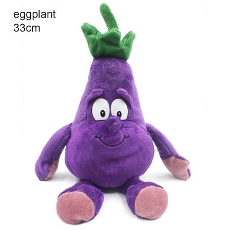 25 cm Frukt Plyschdocka Grönsaksleksak 33 CM AUBERGINE