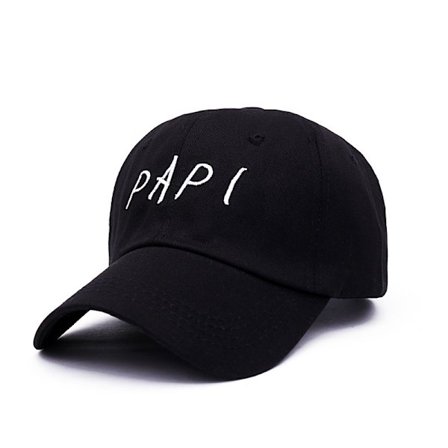 PAPI Broderad Black Ball Böjd Keps Baseball Keps