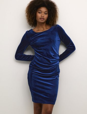 Kaffe Kelly Dress - Blue - L