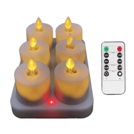 6-pack flimrande batteridrivna LED värmeljus