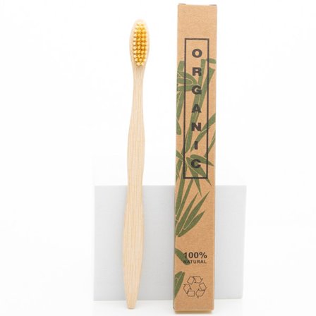 8 stk. vildsvinehårs børste Medium tandbørste Bambus tandbørste 100% biologisk nedbrydelig tandbørste Vildsvinehårs tandbørster