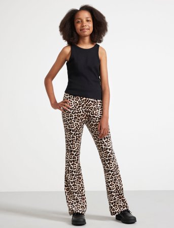 Lindex Trousers Velour Flare - Multi/patterned - 170