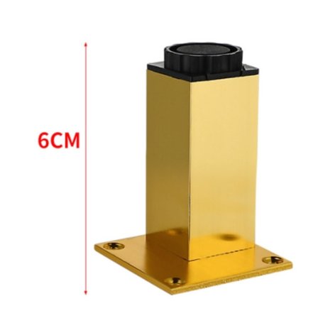 4 stk. TV-skabsfødder i aluminiumslegering Sofabord Støtteben Badeværelsesskabsfødder Skoskab Møbelfødder Bordben Sengefødder Booster 6 cm Go