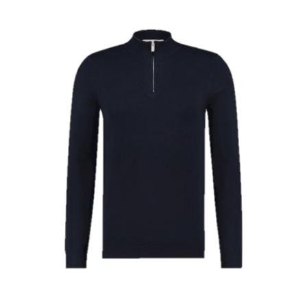 PureWhite, Essential Sweater Half Zip Blauw, Heren, Maat:L