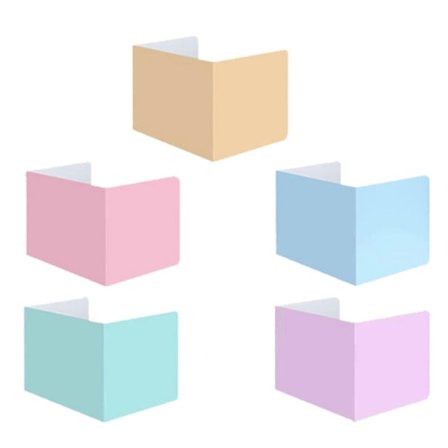 5 stk. Skillevegger for klasseromsbord, personvernpaneler for bord, rik farge, pålitelig, ikke lett deformert, personvernskjermer for studenter - 