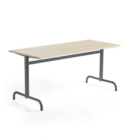 Table PLURAL, 1600x700x720 mm, noise reducing high pressure laminate, birch, anthracite