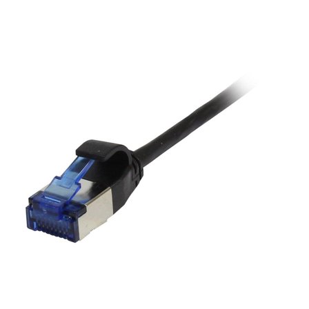 SYNERGY Patchkabel RJ45, CAT6A 500Mhz, 2m, schwarz, U/FTP, slimline rund d=3,8mm, TPE(Superflex), AWG32, Synergy 21