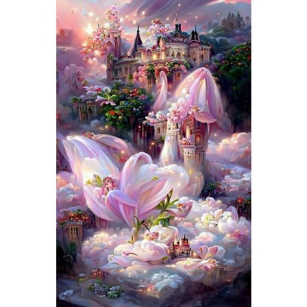 30x40cm 5D DIY Diamantmaleri Full,Fleur de Fantaisie#C,DIY Dia