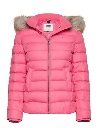 Tjw Basic Hooded Down Jacket Pink Tommy Jeans