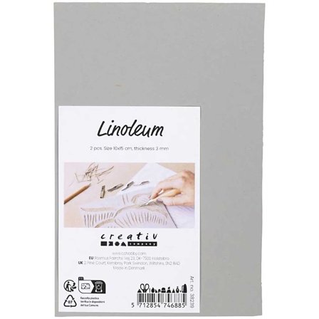 Creativ Company Linoleumplatta 10x15 cm 2-pack