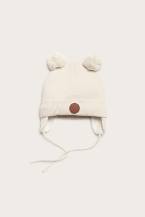 Strikkelue med knytebånd baby | Lys beige | Baby | Kappahl