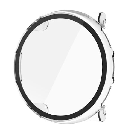 Beskyttende PC-etui med hærdet glas skærmbeskytter kompatibel med Polar Vantage V3 Transparent