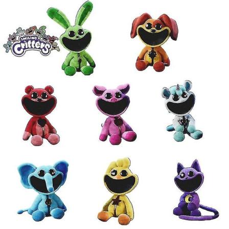Ivan Smiling Critters Plysjdyr Hopscotch Catnap Bearhug Plushie Dukke Julegaver style 9