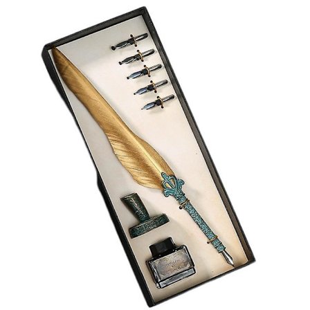 Europeisk Vintage Fjærpenn Sett Gaveeske Harry Potter Fjærpenn Sett Gotisk Kropp Dip Blekkpenn