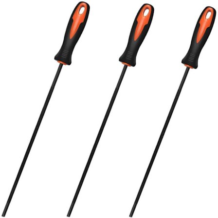 3 kappaletta moottorisahan viilaa, moottorisahan ketjuviila, tukeva ja kestävä,