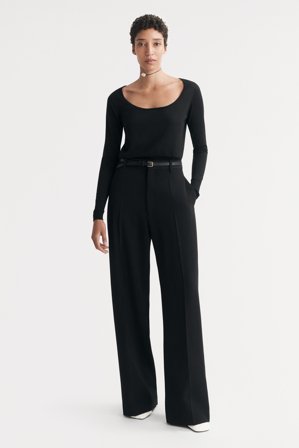 Soft Goat - Featherlight Crewneck - Kashmirtröja dam - XL - Black