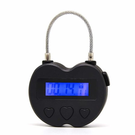LCD display tidslås multifunktion elektronisk timer, USB uppladdningsbart timer hänglås
