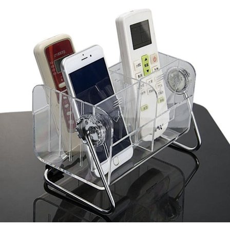 Fjärrkontrollorganisatör, 6 fack, klar akryl, förvaring för TV och luftkonditionering