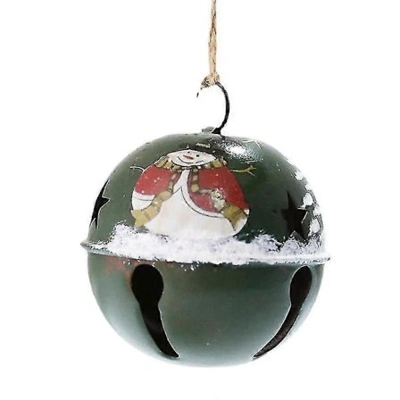Jul Jingle Bell Hengende Ornament Rustikk Juletre Snømann Dekor Bell Ornament Vegg Dør Hengende Dekor Party Dekor Julegaver 1 stk