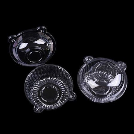 50 koppar Transparent Cake Box Blister Box PVC Round West