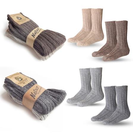 2-pack - Strumpor / Kashmirstrumpor - Sockor Brown Brun 35