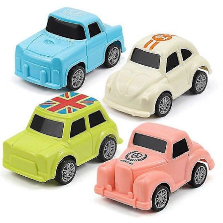 Retro Classic Auto -setti 4x Värikäs lelu lapsille, insinöörimalleilla ja tarvikkeilla[HK]