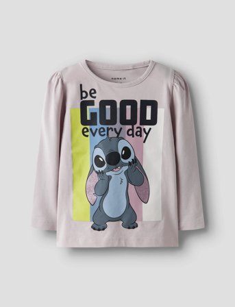 name it Nmfdiana Stitch Ls Top Box Noos Wdi - Pink - 86