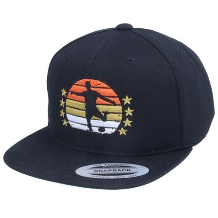 Forza - Svart snapback Keps - Kids Sunset Football Logo Black Snapback @ Hatstore