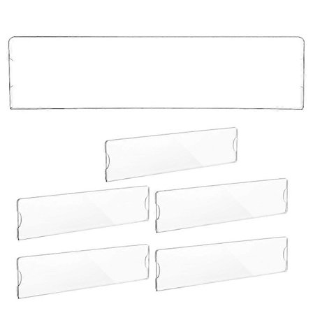 6 st Akryl Vägg Namnskylt Hållare Självhäftande Dörr Namnskylt Hållare Klar Skylthållare Ram Kompatibel med Kontor-WELLNGS