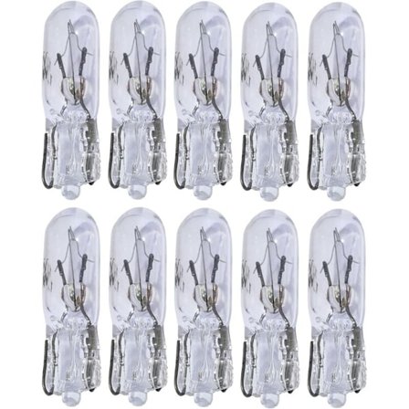Förpackning med 10 T5 12V 1,2W instrumentbrädelampor