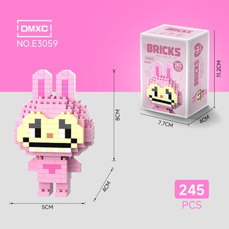 labub pienet hiukkaset labub palikat sarjakuvanuket koottavat lelut pienet koristeet{f2}