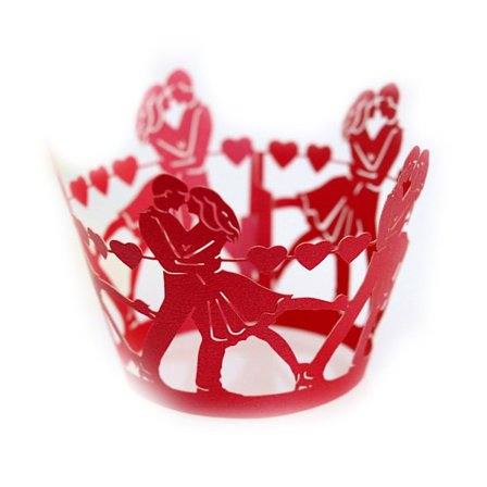 100 stk. Cupcake Forme Bageforme Non-stick Muffin Papir Bryllupsdekoration Valentinsdag