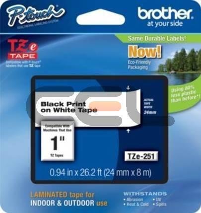 Brother TZ251CIV - laminert teip - 1 kassett(er) - Rull (2,4 cm x 8 m)