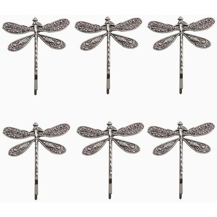 6 hårspenner formet som øyenstikkere, retro hårspenner, søte hårspenner for kvinner og jenter