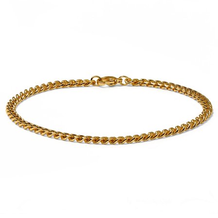 4 mm Gold-tone Chain Bracelet for Men - Steel bracelets