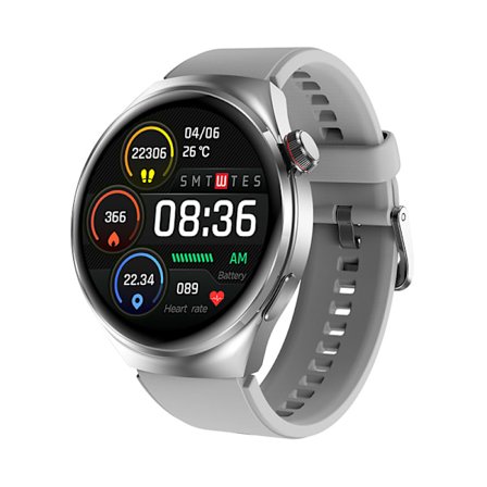 Älykello M18 Sykemittaus Verensokerin seuranta Unen seuranta Liikunta Bluetooth-puhelu Muotikello Miehet, Hopea