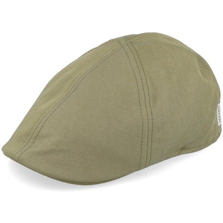 Stetson - Green flatcap Czapka Z Daszkiem - Texas Cotton Olive Flat Cap @ Hatstore