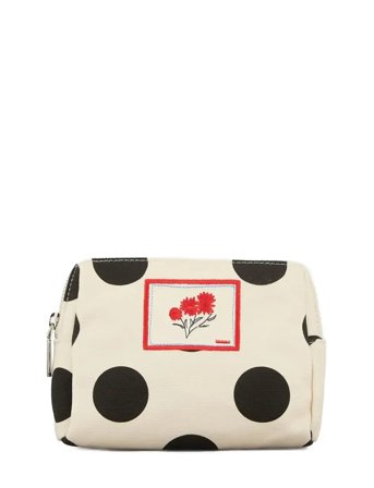 Becksöndergaard Maxi Polka Canvas Pouch Bag - Cream - ONE SIZE
