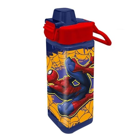 Spiderman Web-Slinger fyrkantig plastflaska 500 ml