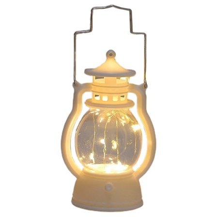 Vintage LED Hurricane Batteridrevet Lampe Antik Plastik Hængende Lanterner