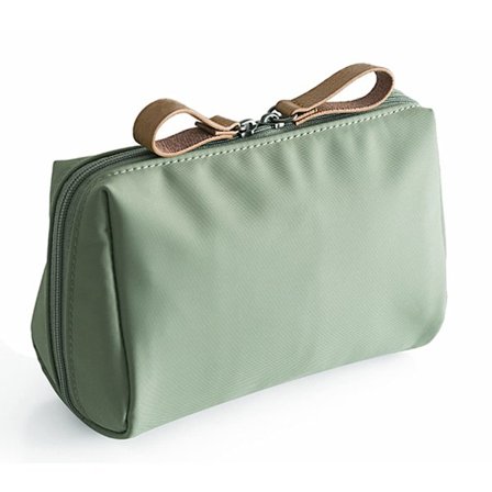 Lille Makeup Taske til Håndtaske, Makeup Taske Lille Kosmetiktaske Mini Bærbar Håndtaske til Kvinder og Piger (Smaragd)