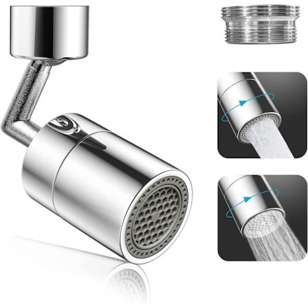 Vattenkran Aerator, 720 Grader Rotationsbar Kökskranmunstycke, 2 Wa