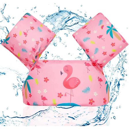 Flytevest for barn, søt flamingo-badering, flytende ring for vannarm, babysvømmeutstyr for 2-6 år gamle babyer, svømmehjelpemidler