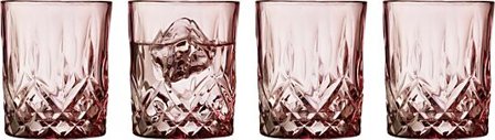 LYNGBY GLAS Whiskyglass Sorrento Rosa 32cl 4stk