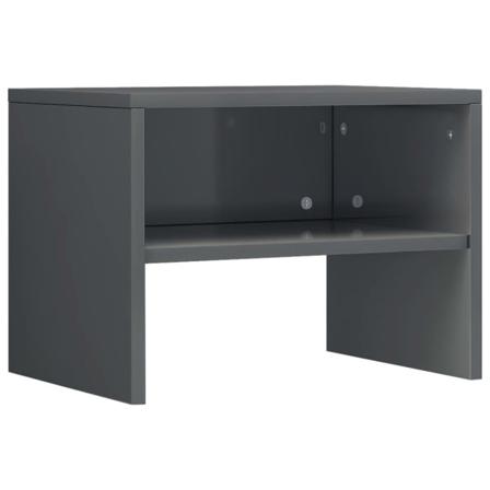 Vidaxl Sängbord Grå Högglans 40x30x30 Cm Konstruerat Trä Grå